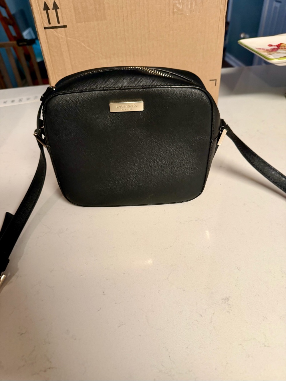 kate spade Black Crossbody Camera Bag Purse Crossbody Bag Leather